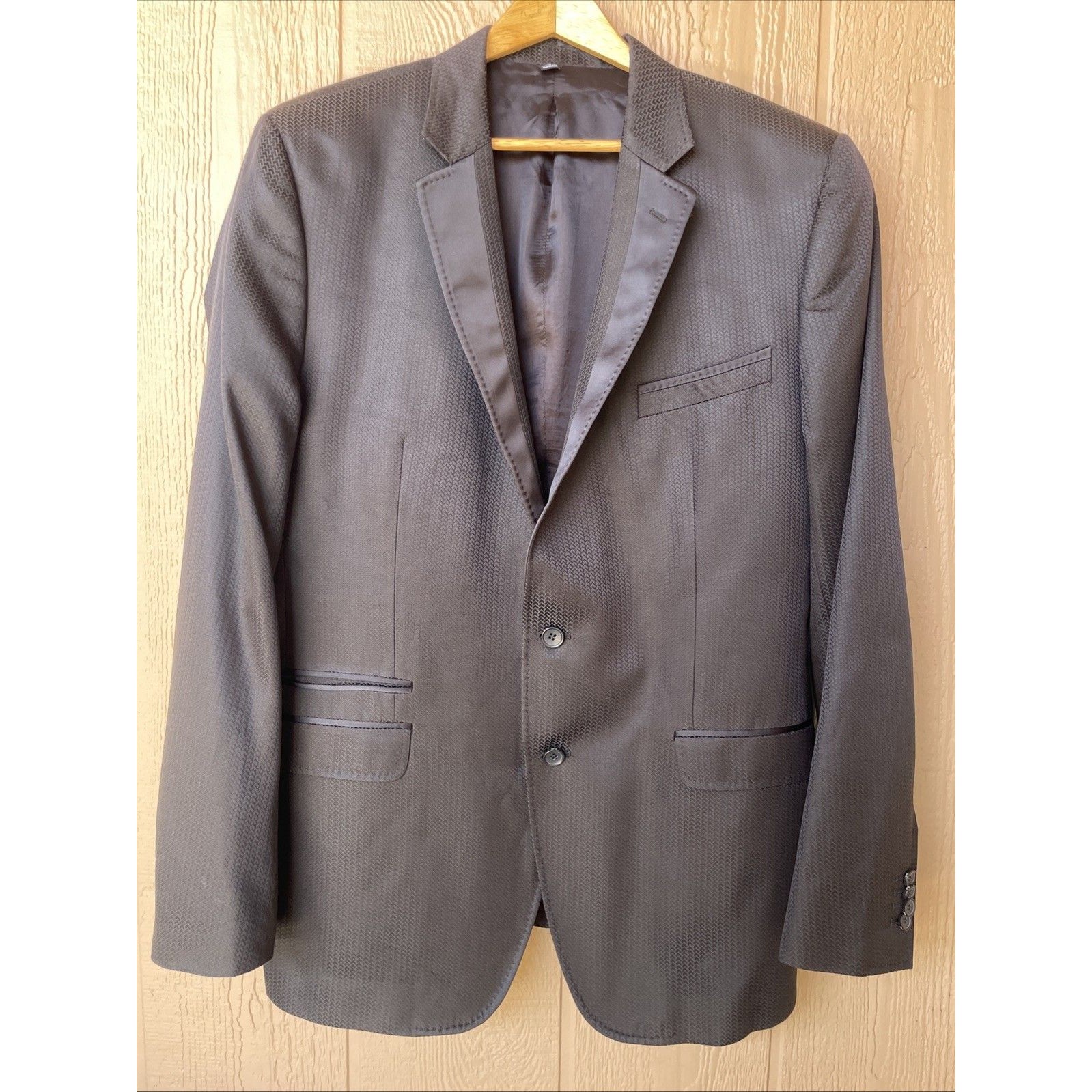 Dolce & Gabbana Mens Tuxedo Print Suit Jacket Blazer D&G 42-Us 54-It Herringbone